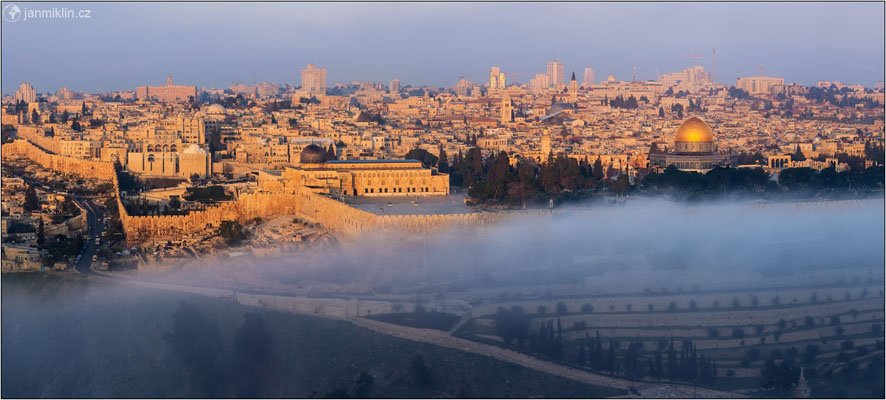 východ slunce z Olivetské hory | Jeruzalém