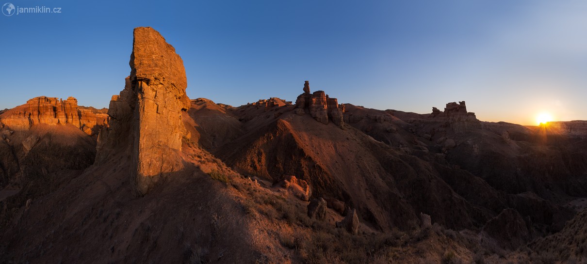 ranní panorama kaňonu Šaryn