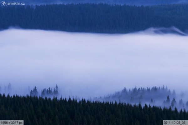 mlha nad Jizerou