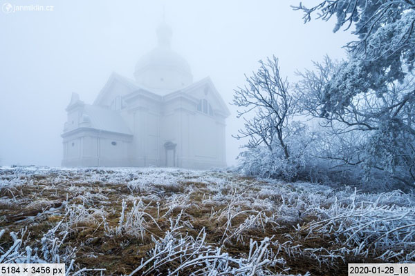 zamrzlý Svatý kopeček, kostel sv...