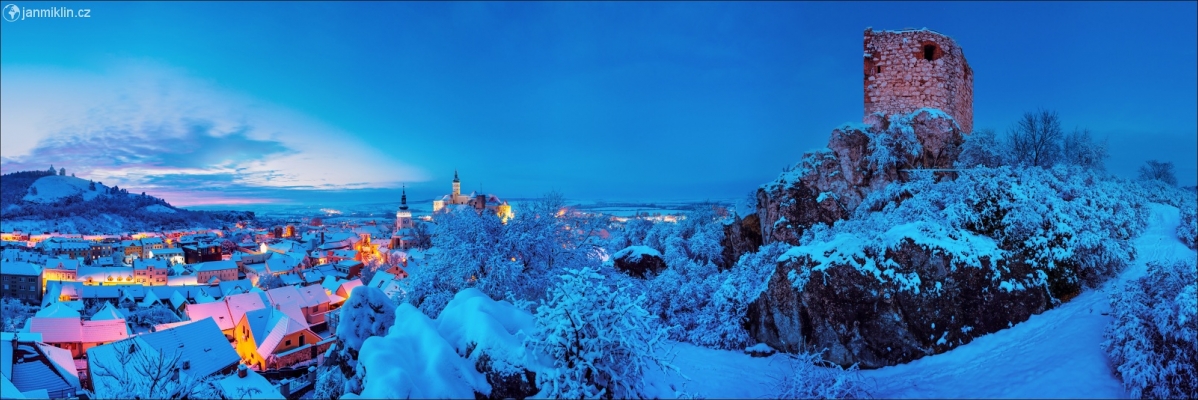 zimní panorama Mikulova